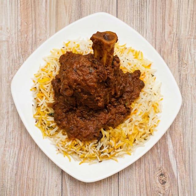 Lamb Shank / Nalli Ghosh Biryani (Chef Special).