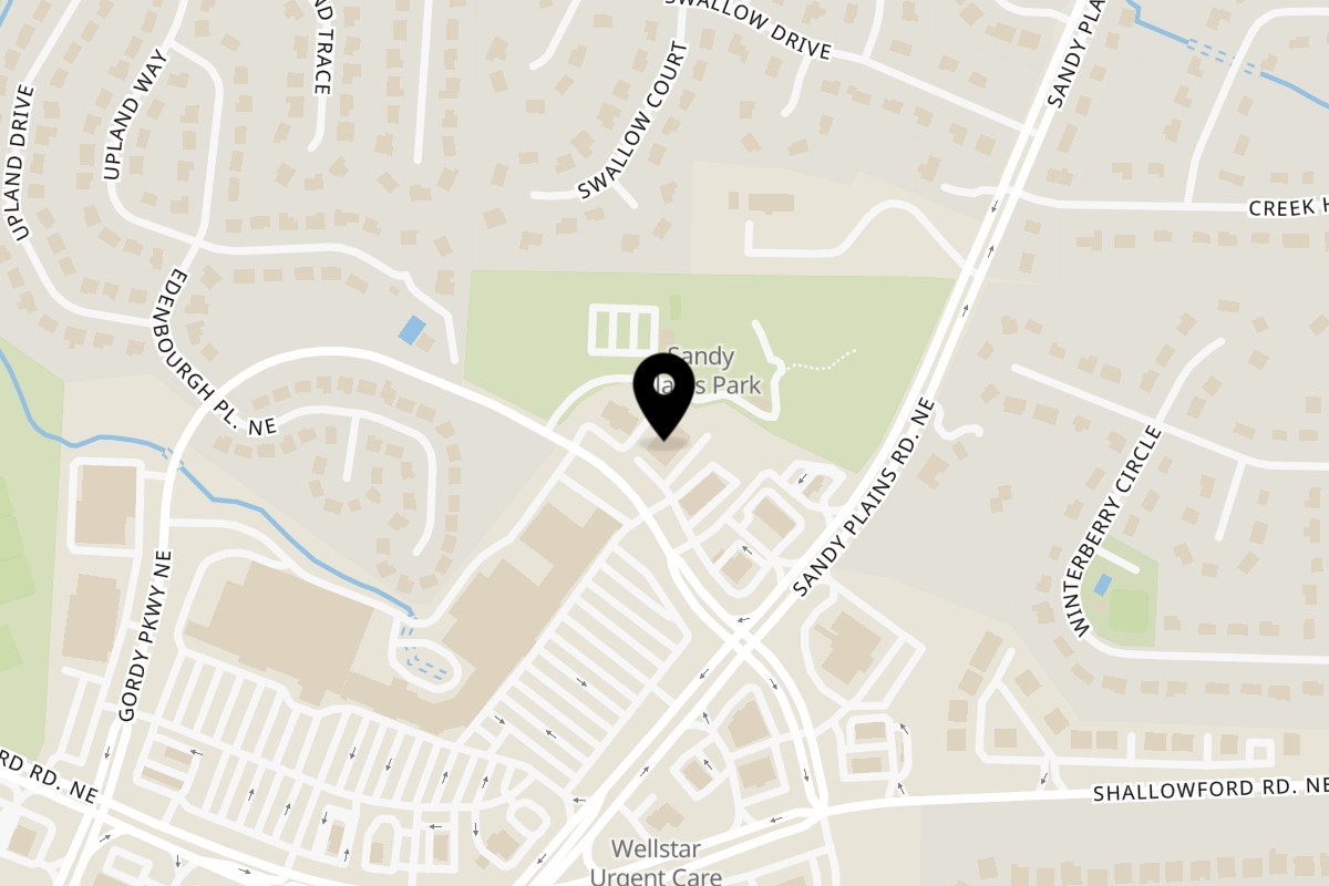 Map showing the location of Tandoor Tavern on 3045 Gordy Pkwy in Marietta